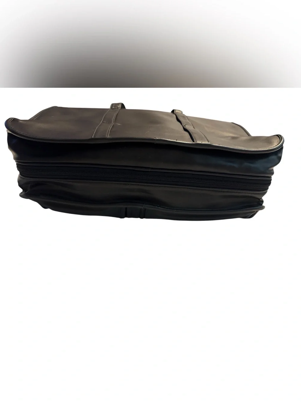 London Fog Black Expandable Laptop Briefcase Messenger Bag Travel Organizer